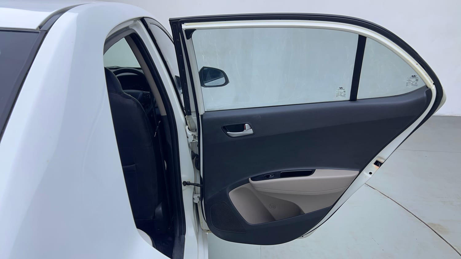Used 2014 Hyundai Xcent S 1.2 Petrol Manual interior RIGHT REAR DOOR OPEN VIEW