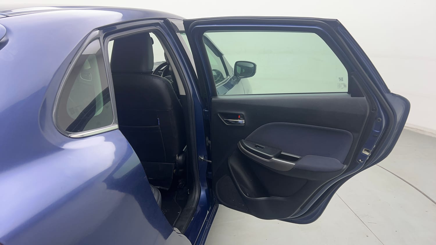 Used 2021 Maruti Suzuki Baleno Alpha Petrol Manual interior RIGHT REAR DOOR OPEN VIEW