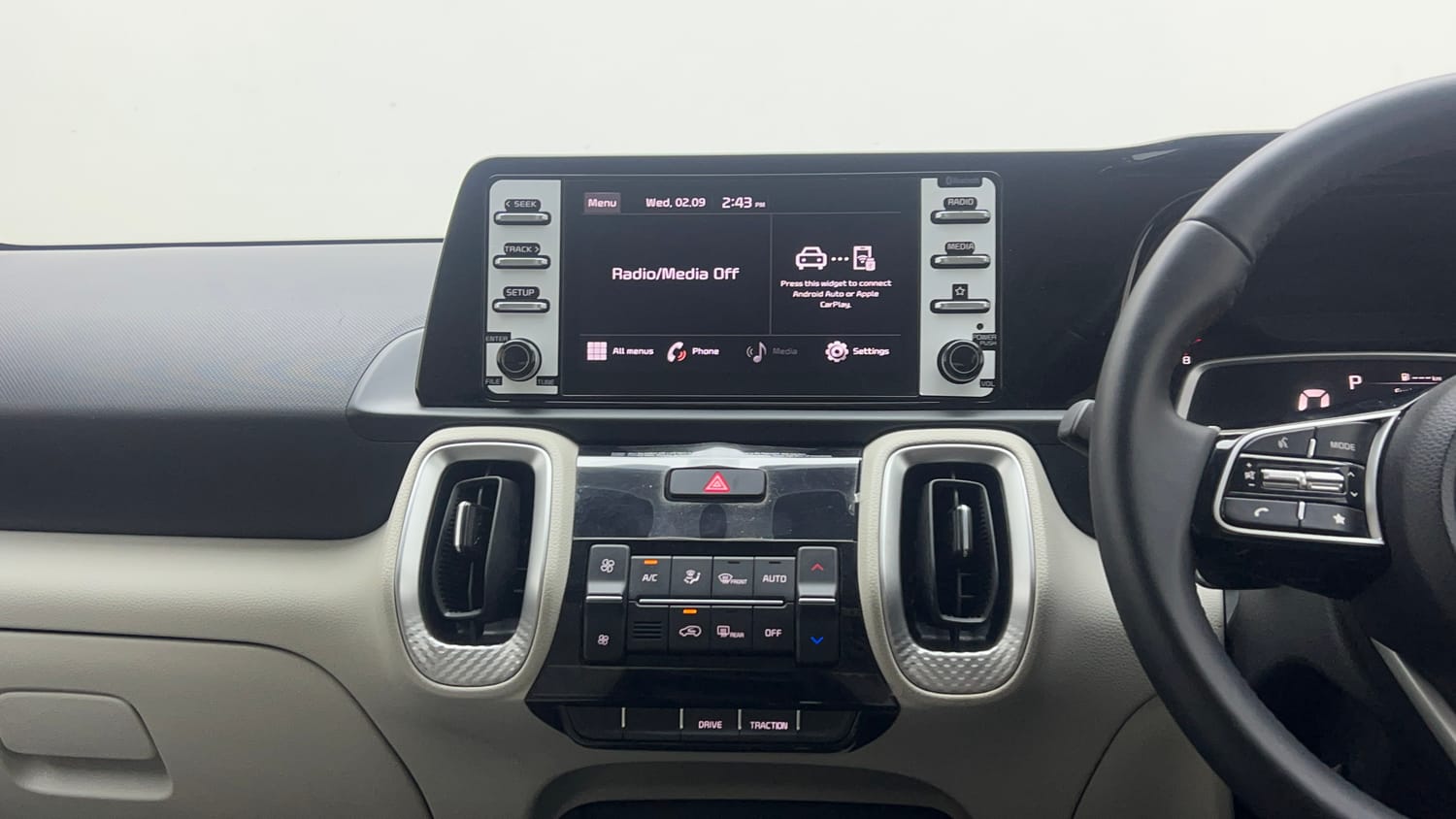 Used 2023 Kia Sonet HTX 1.0 Turbo Petrol DCT Petrol Automatic interior MUSIC SYSTEM & AC CONTROL VIEW