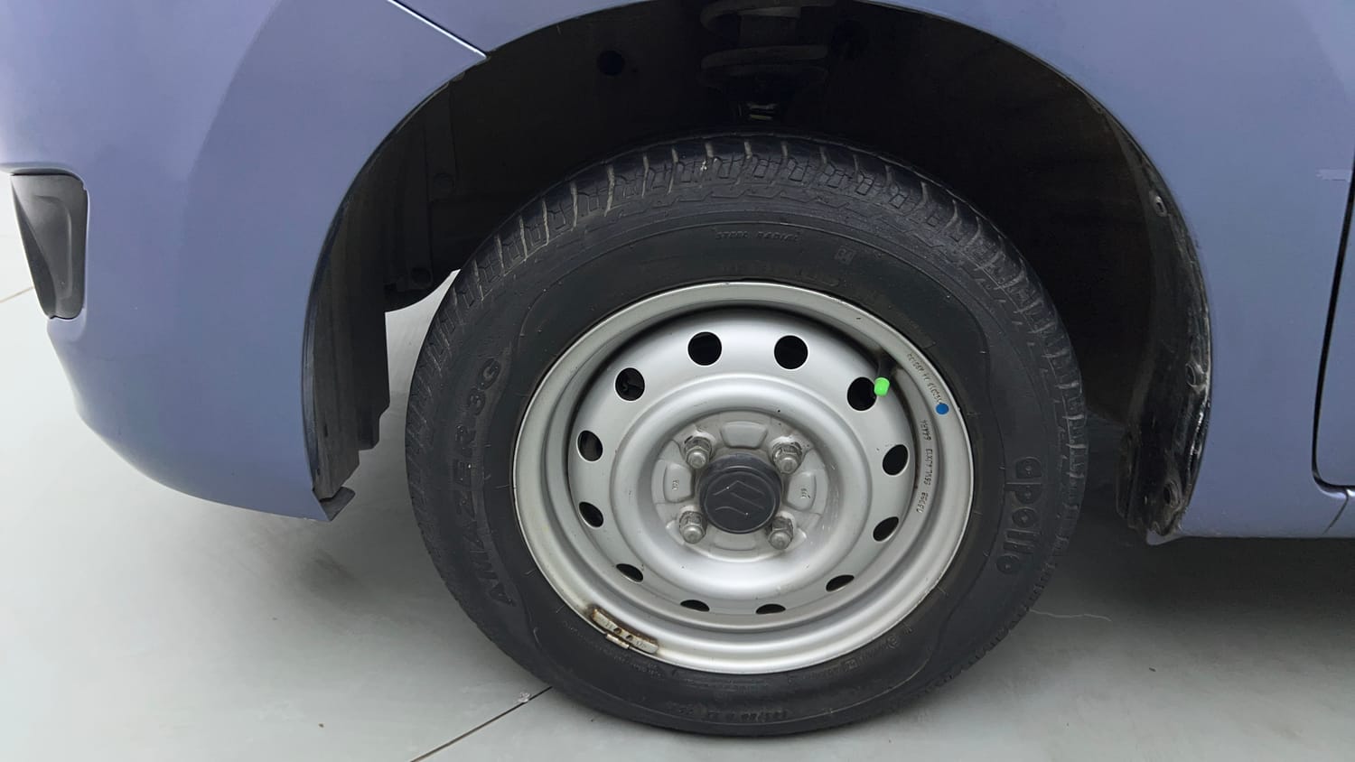 Used 2015 Maruti Suzuki Wagon R LXI Petrol Manual tyres LEFT FRONT TYRE RIM VIEW