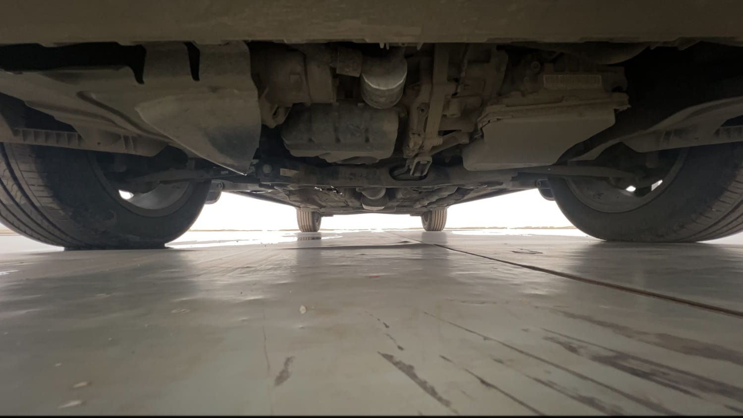 Used 2022 Volkswagen Taigun Highline 1.0 TSI AT Petrol Automatic extra FRONT LEFT UNDERBODY VIEW