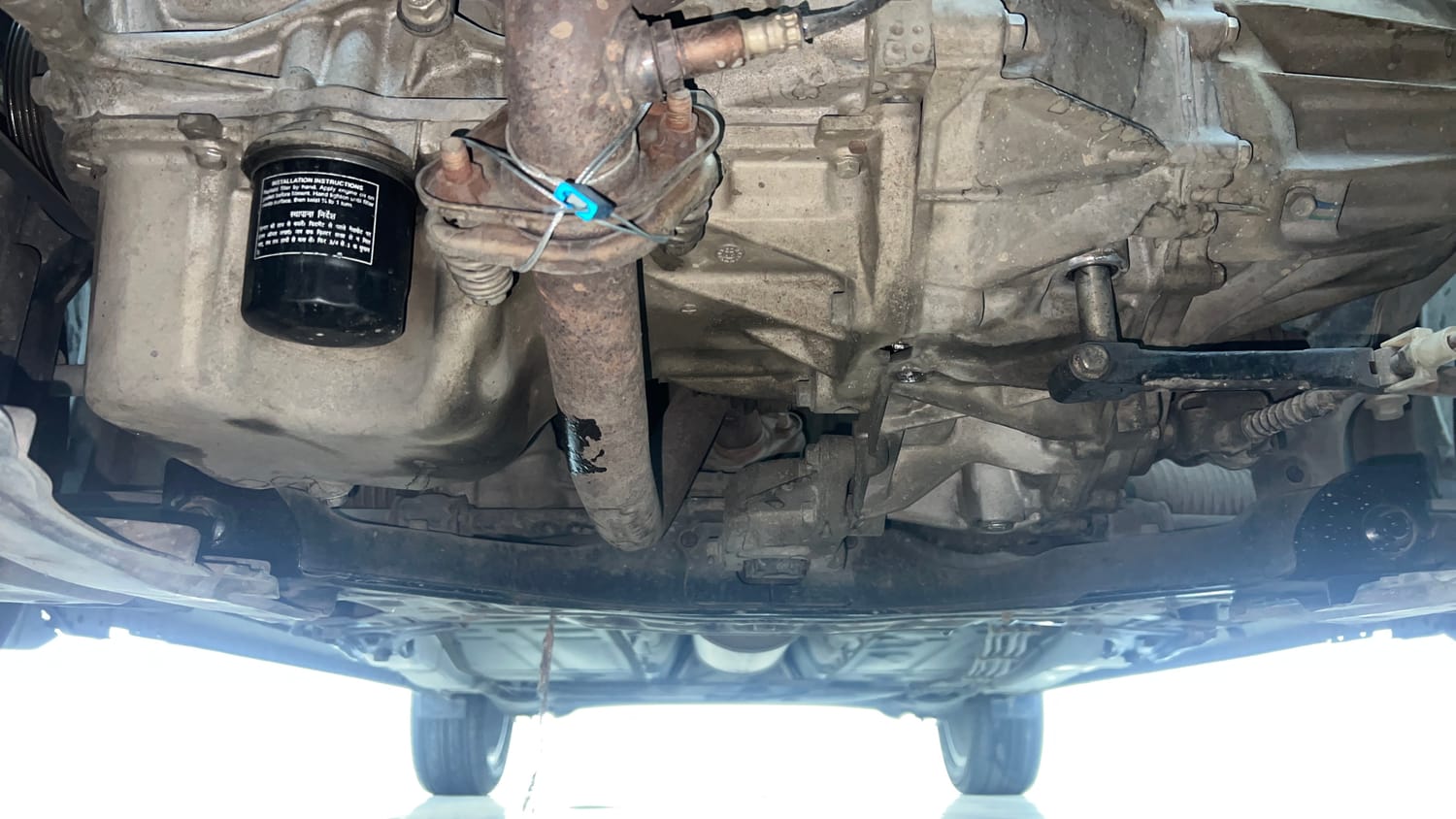 Used 2021 Maruti Suzuki Baleno Alpha Petrol Manual extra FRONT LEFT UNDERBODY VIEW
