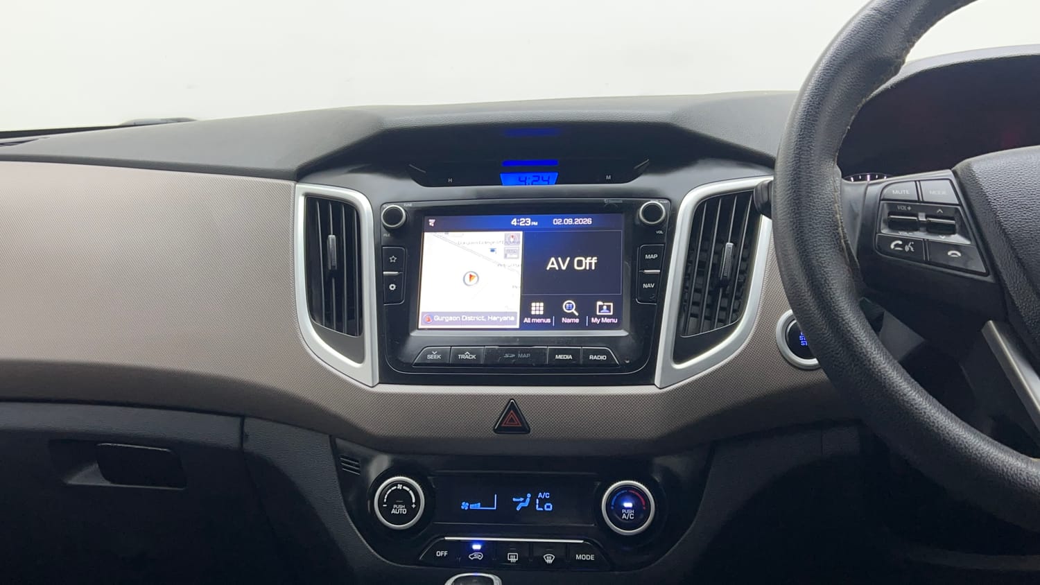 Used 2019 Hyundai Creta SX 1.6 AT Petrol Petrol Automatic interior MUSIC SYSTEM & AC CONTROL VIEW