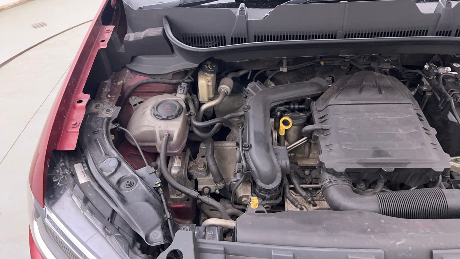 Used 2022 Volkswagen Taigun Highline 1.0 TSI AT Petrol Automatic engine ENGINE RIGHT SIDE VIEW