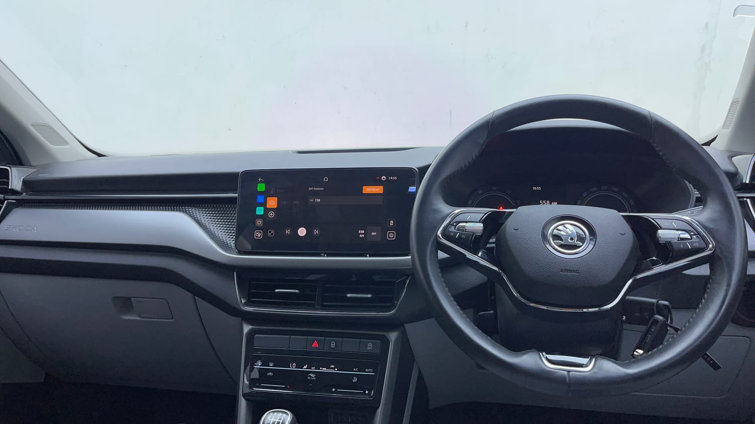 Used 2025 Skoda Kushaq Sportline 1.0 TSI MT Dual Tone Petrol Manual interior DASHBOARD VIEW