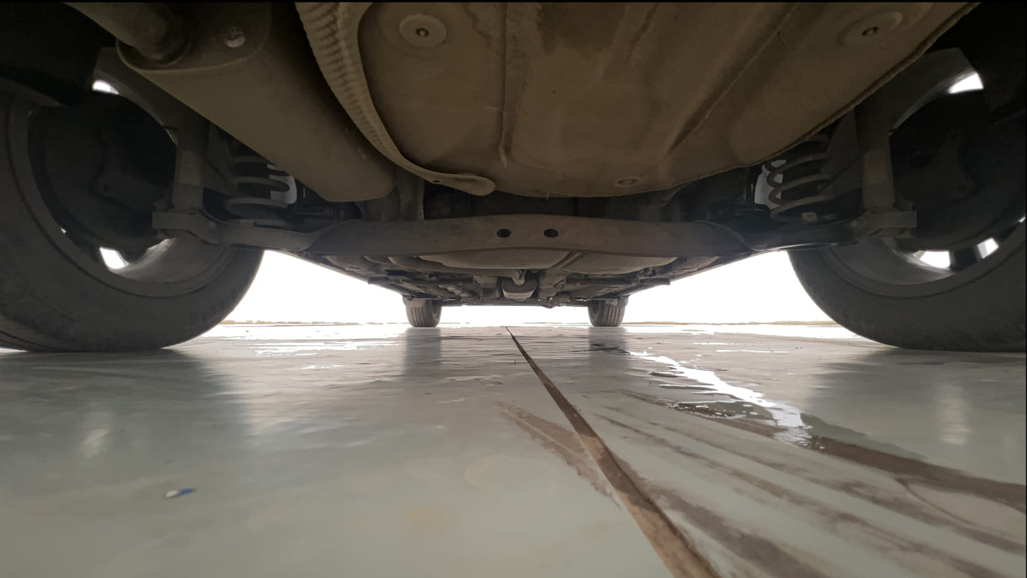 Used 2022 Volkswagen Taigun Highline 1.0 TSI AT Petrol Automatic extra REAR UNDERBODY VIEW (TAKEN FROM REAR)