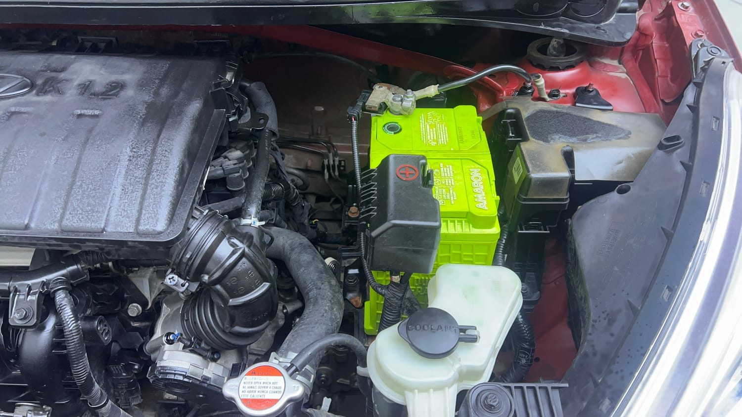 Used 2017 Hyundai Grand i10 Sportz (O) 1.2 Kappa VTVT Petrol Manual engine ENGINE LEFT SIDE VIEW