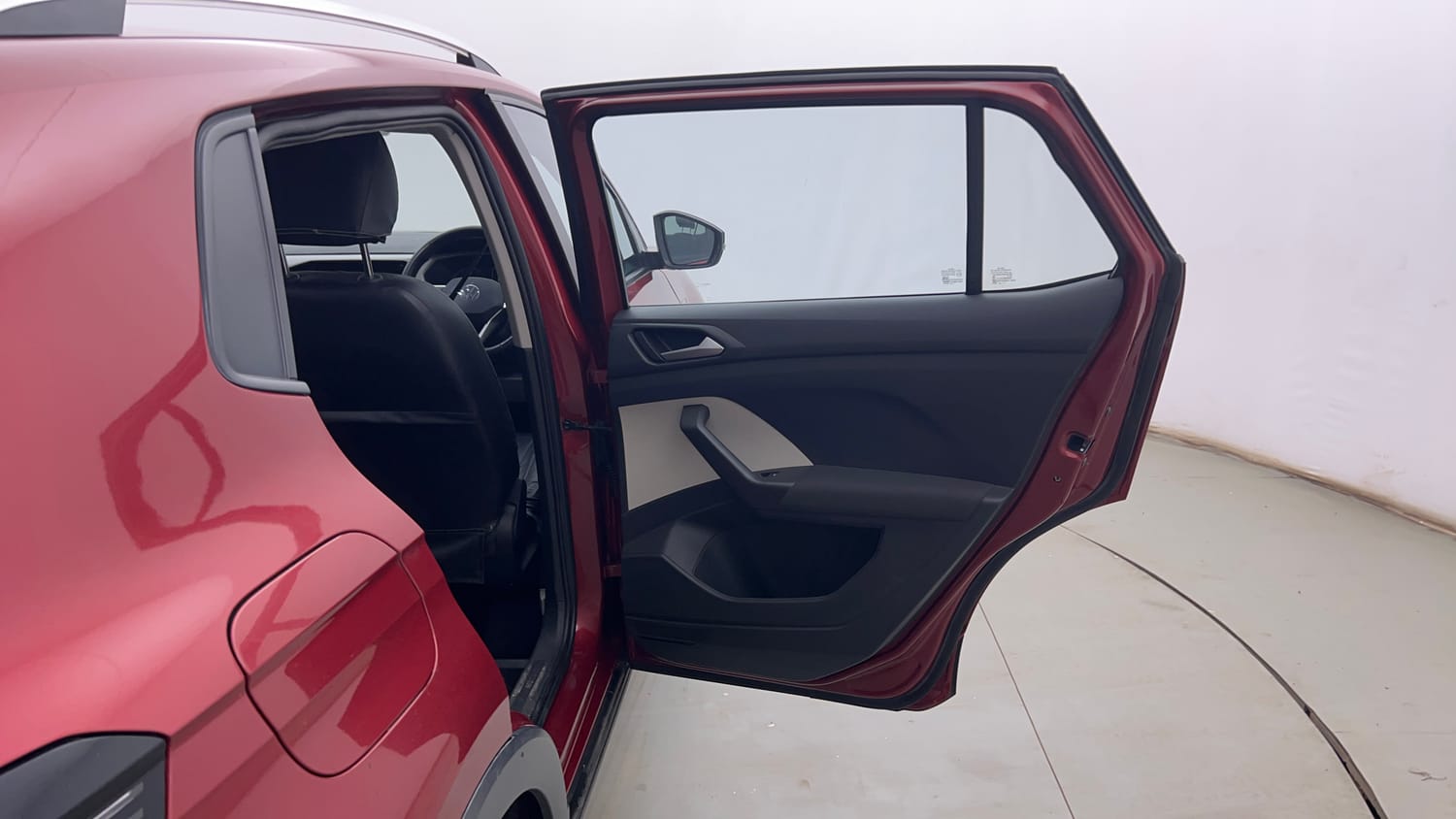 Used 2022 Volkswagen Taigun Highline 1.0 TSI AT Petrol Automatic interior RIGHT REAR DOOR OPEN VIEW