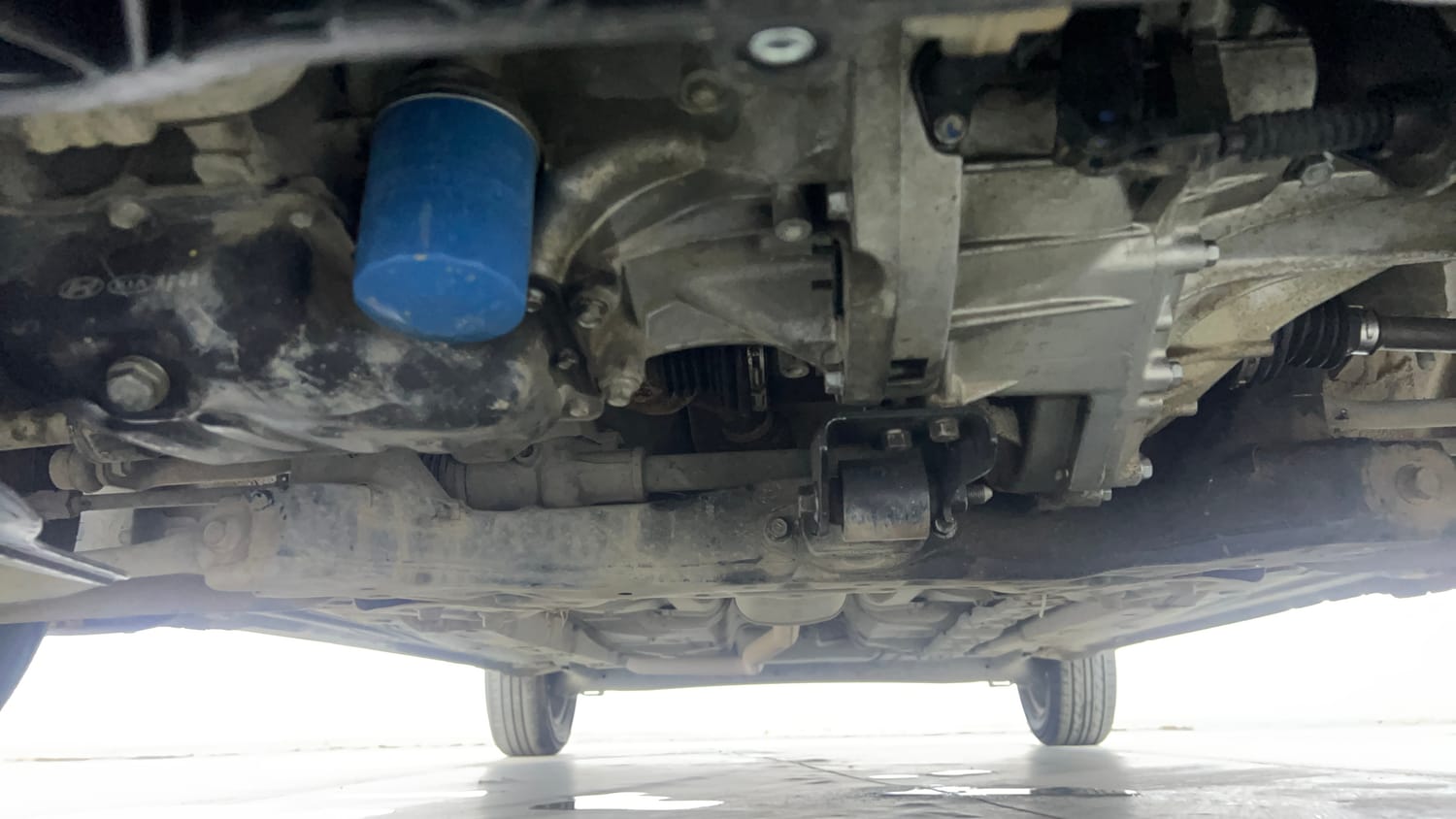 Used 2017 Hyundai Grand i10 Sportz (O) 1.2 Kappa VTVT Petrol Manual extra FRONT LEFT UNDERBODY VIEW