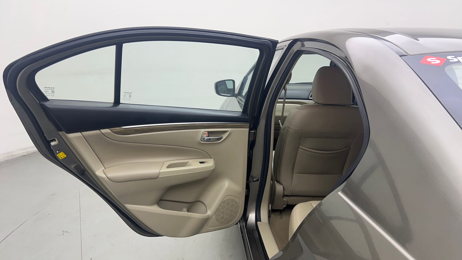 Used 2019 Maruti Suzuki Ciaz Alpha Hybrid 1.5 AT Petrol Automatic interior LEFT REAR DOOR OPEN VIEW