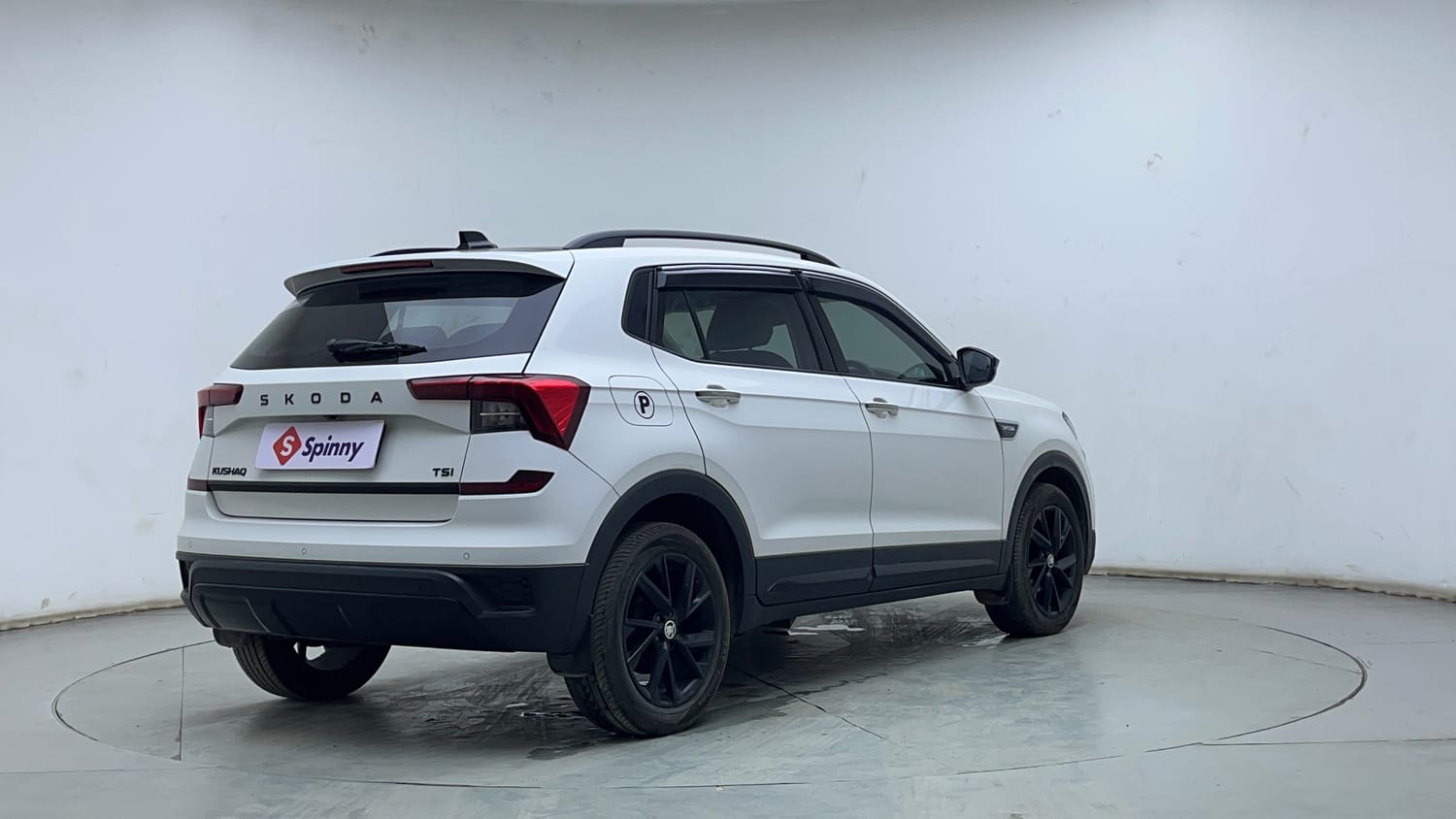Used 2025 Skoda Kushaq Sportline 1.0 TSI MT Dual Tone Petrol Manual exterior RIGHT REAR CORNER VIEW