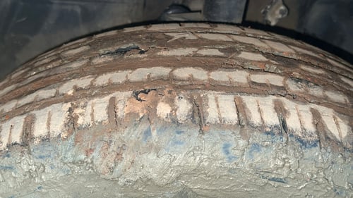 Used 2022 Tata Punch Accomplished Dazzle Pack MT Petrol Manual tyres LEFT FRONT TYRE TREAD VIEW