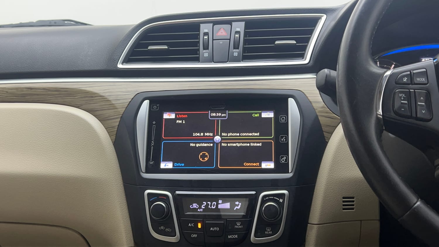 Used 2019 Maruti Suzuki Ciaz Alpha Hybrid 1.5 AT Petrol Automatic interior MUSIC SYSTEM & AC CONTROL VIEW
