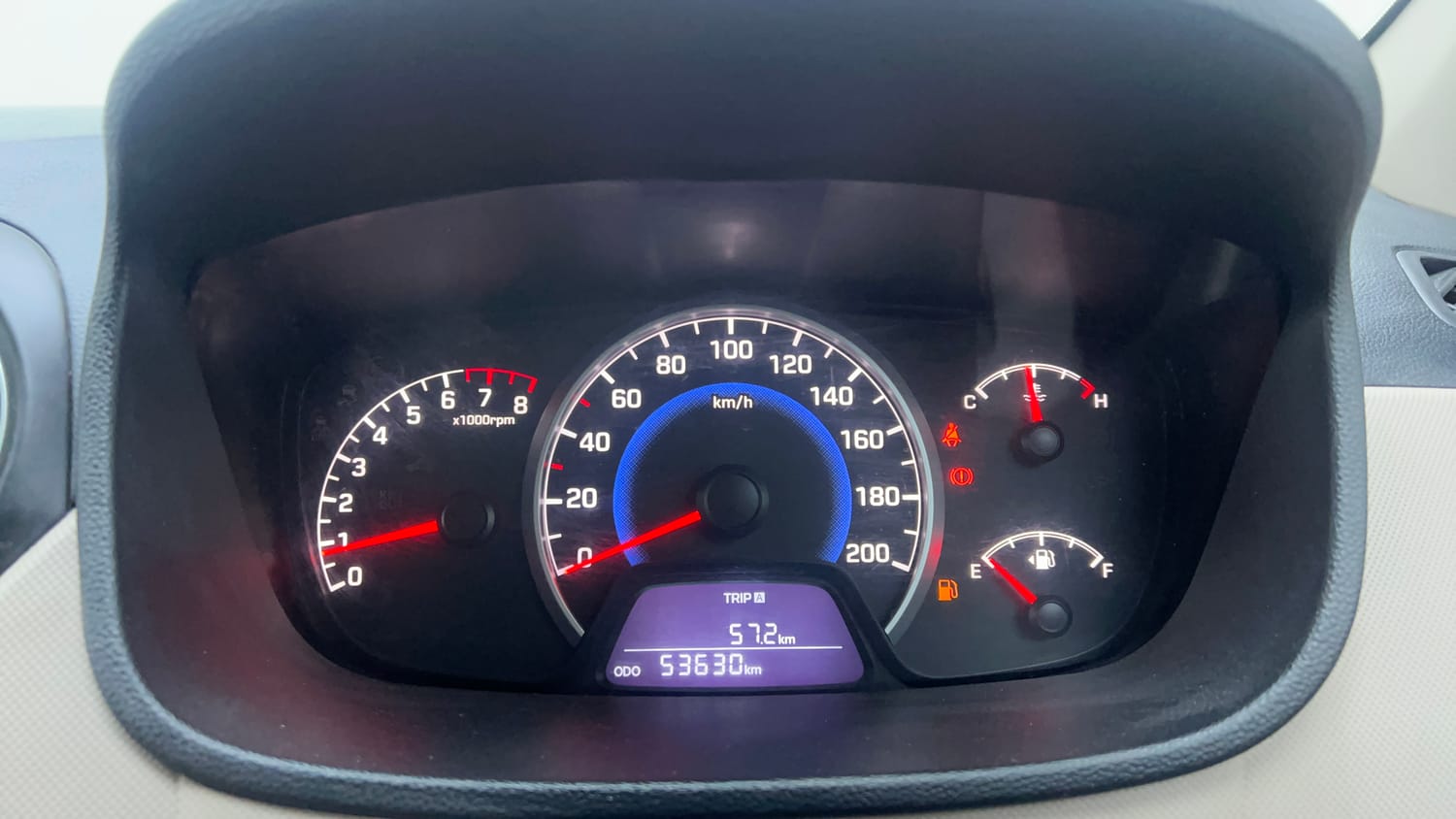 Used 2017 Hyundai Grand i10 Sportz (O) 1.2 Kappa VTVT Petrol Manual interior CLUSTERMETER VIEW