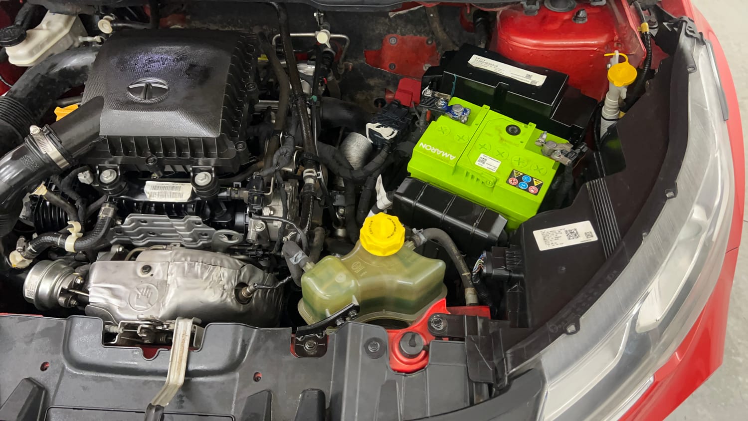 Used 2020 Tata Nexon XZA Plus (O) Dual Tone Petrol Automatic engine ENGINE LEFT SIDE VIEW