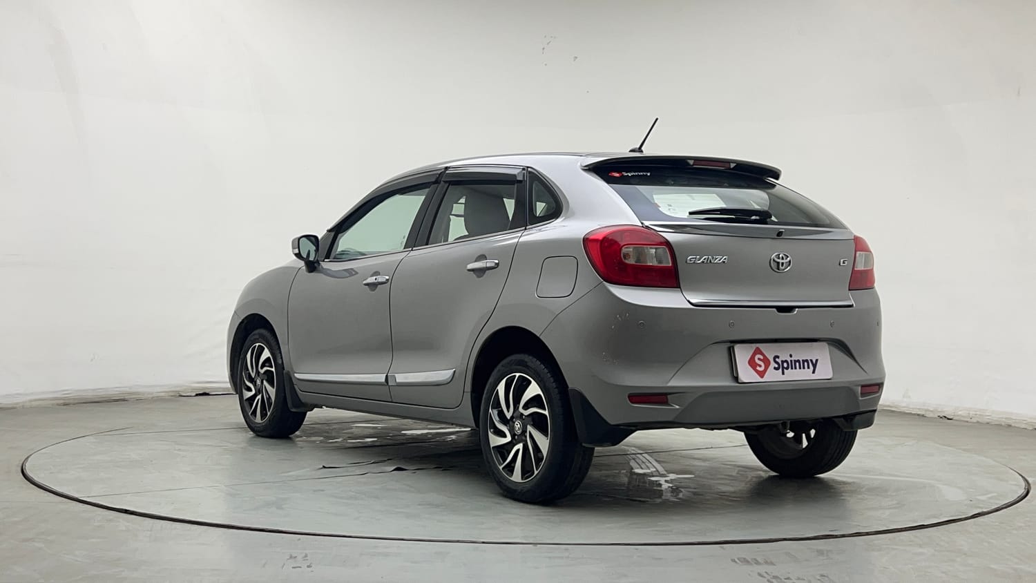 Used 2019 Toyota Glanza G CVT Petrol Automatic exterior LEFT REAR CORNER VIEW