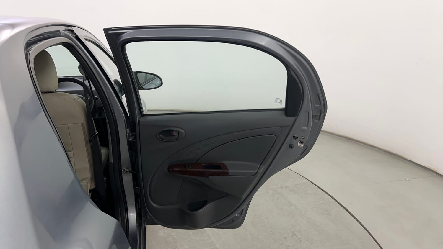Used 2013 Toyota Etios Liva G Petrol Manual interior RIGHT REAR DOOR OPEN VIEW