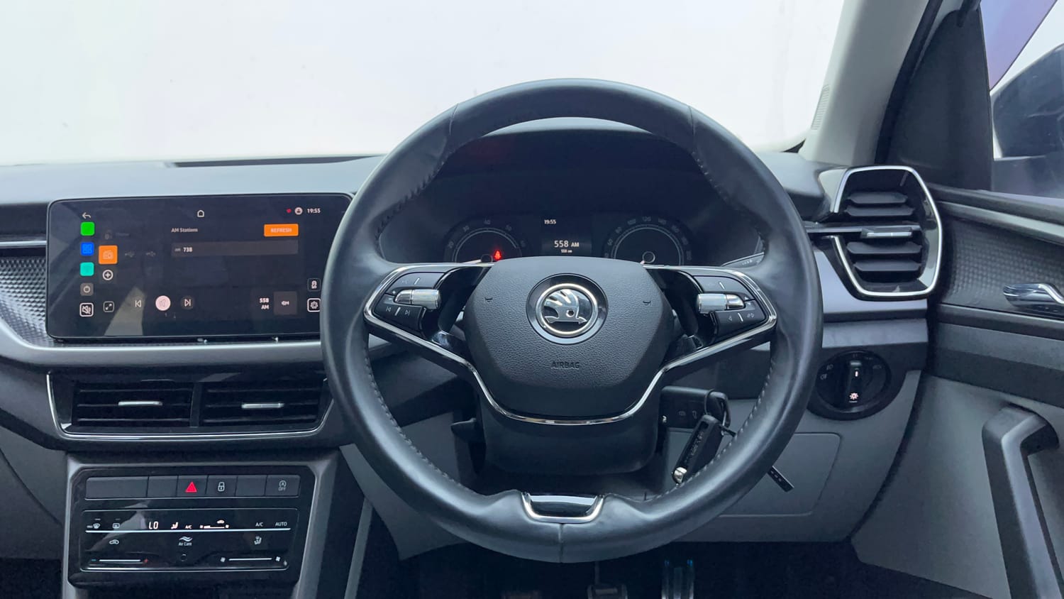 Used 2025 Skoda Kushaq Sportline 1.0 TSI MT Dual Tone Petrol Manual interior STEERING VIEW