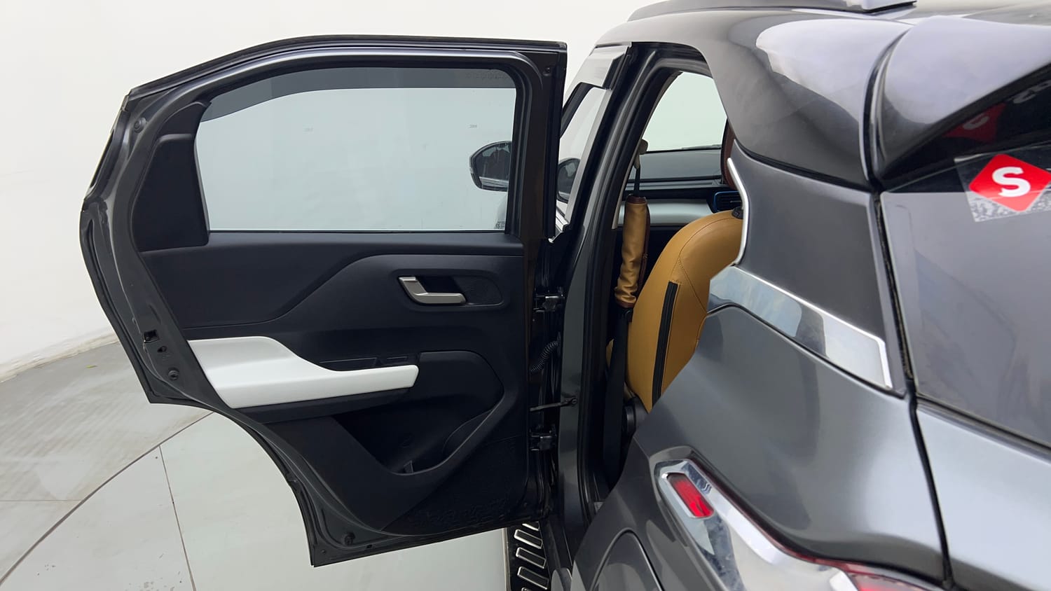 Used 2023 Tata Punch Creative Dual Tone AMT Sunroof Petrol Automatic interior LEFT REAR DOOR OPEN VIEW