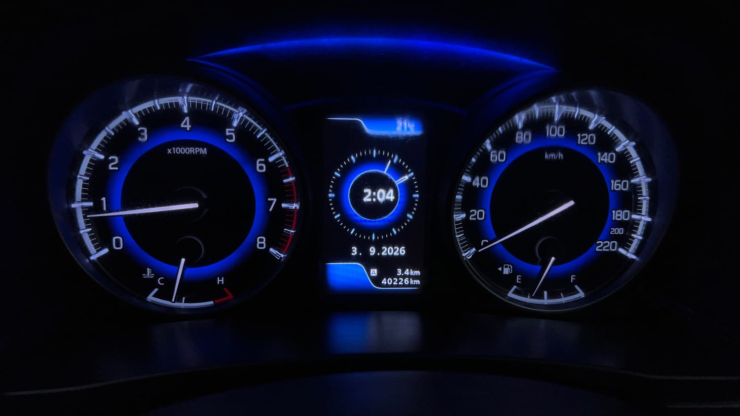 Used 2017 Maruti Suzuki Baleno Zeta 1.2 Petrol Manual interior CLUSTERMETER VIEW
