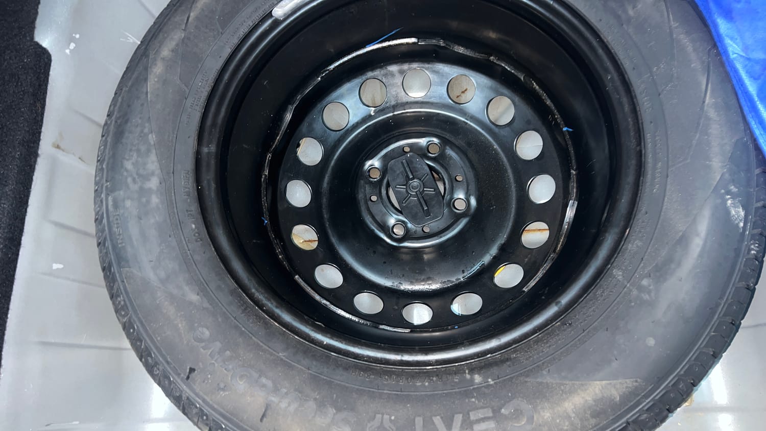 Used 2023 Tata Punch Creative AMT Petrol Automatic tyres SPARE TYRE VIEW