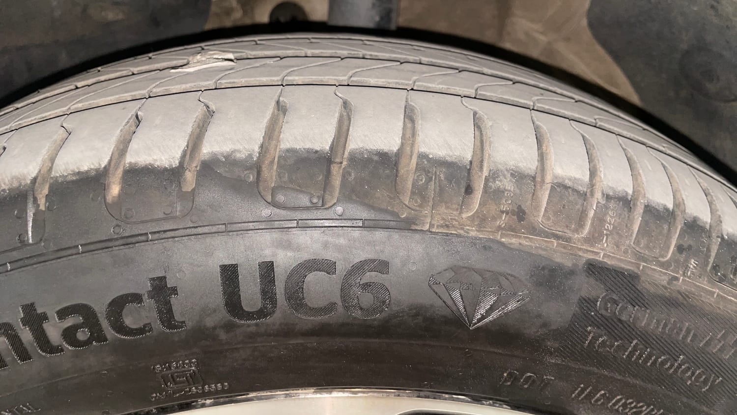 Used 2021 MG Motors Hector Sharp 1.5 Petrol CVT Petrol Automatic tyres LEFT FRONT TYRE TREAD VIEW