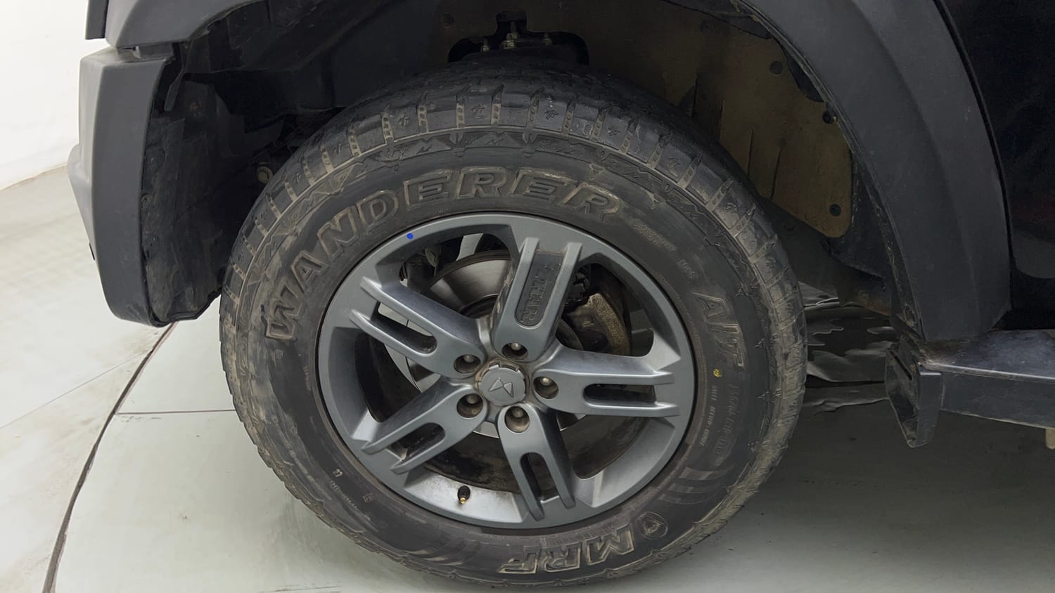 Used 2024 Mahindra Thar LX Hard Top Petrol AT RWD Petrol Automatic tyres LEFT FRONT TYRE RIM VIEW