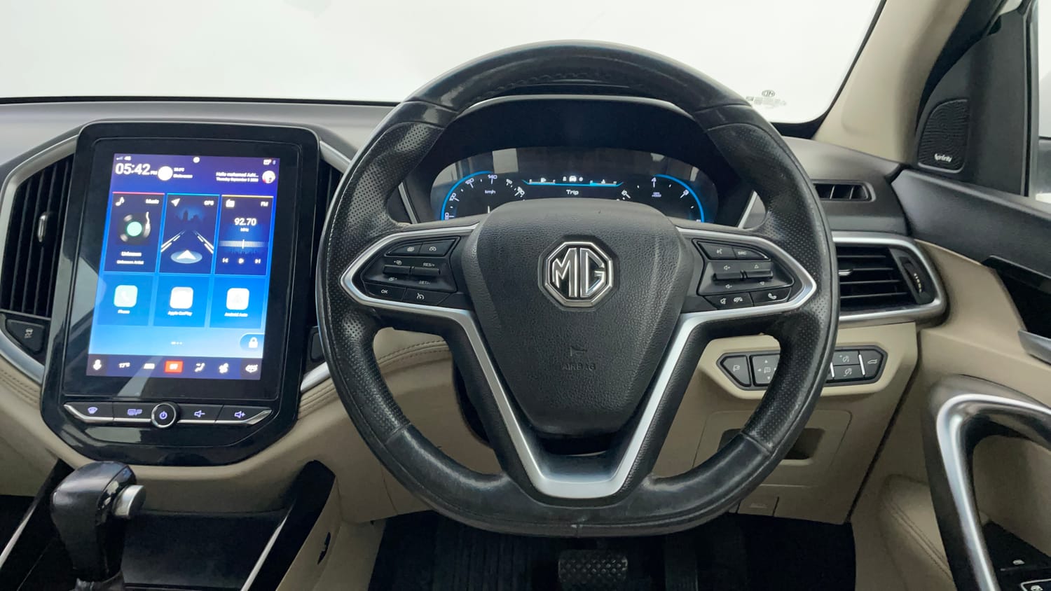 Used 2021 MG Motors Hector Sharp 1.5 Petrol CVT Petrol Automatic interior STEERING VIEW