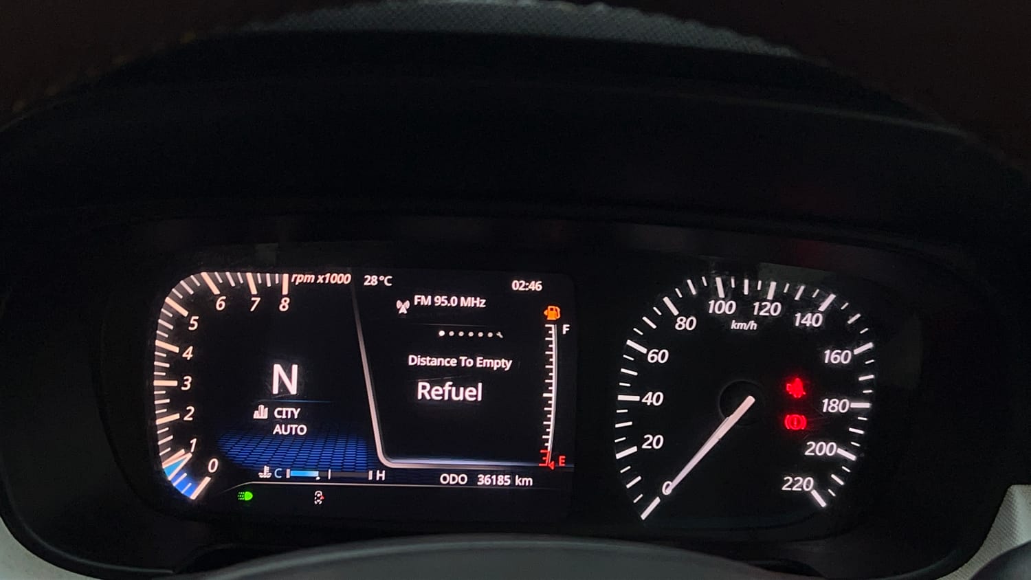 Used 2023 Tata Punch Creative Dual Tone AMT Sunroof Petrol Automatic interior CLUSTERMETER VIEW