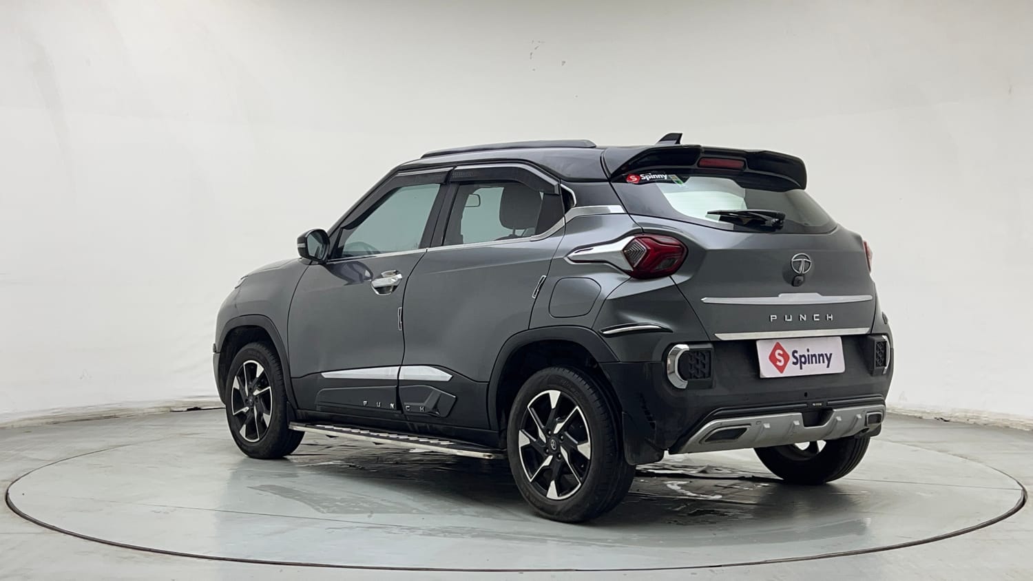 Used 2023 Tata Punch Creative Dual Tone AMT Sunroof Petrol Automatic exterior LEFT REAR CORNER VIEW
