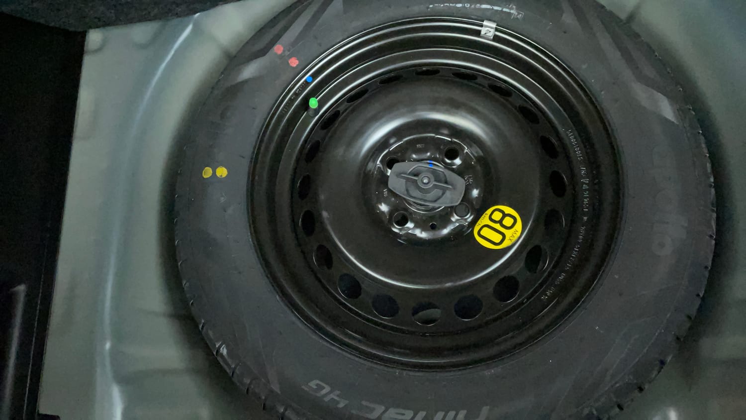 Used 2024 Maruti Suzuki Baleno Zeta AGS Petrol Automatic tyres SPARE TYRE VIEW