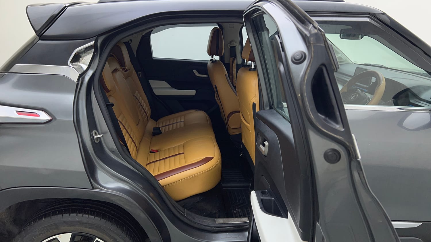 Used 2023 Tata Punch Creative Dual Tone AMT Sunroof Petrol Automatic interior RIGHT SIDE REAR DOOR CABIN VIEW