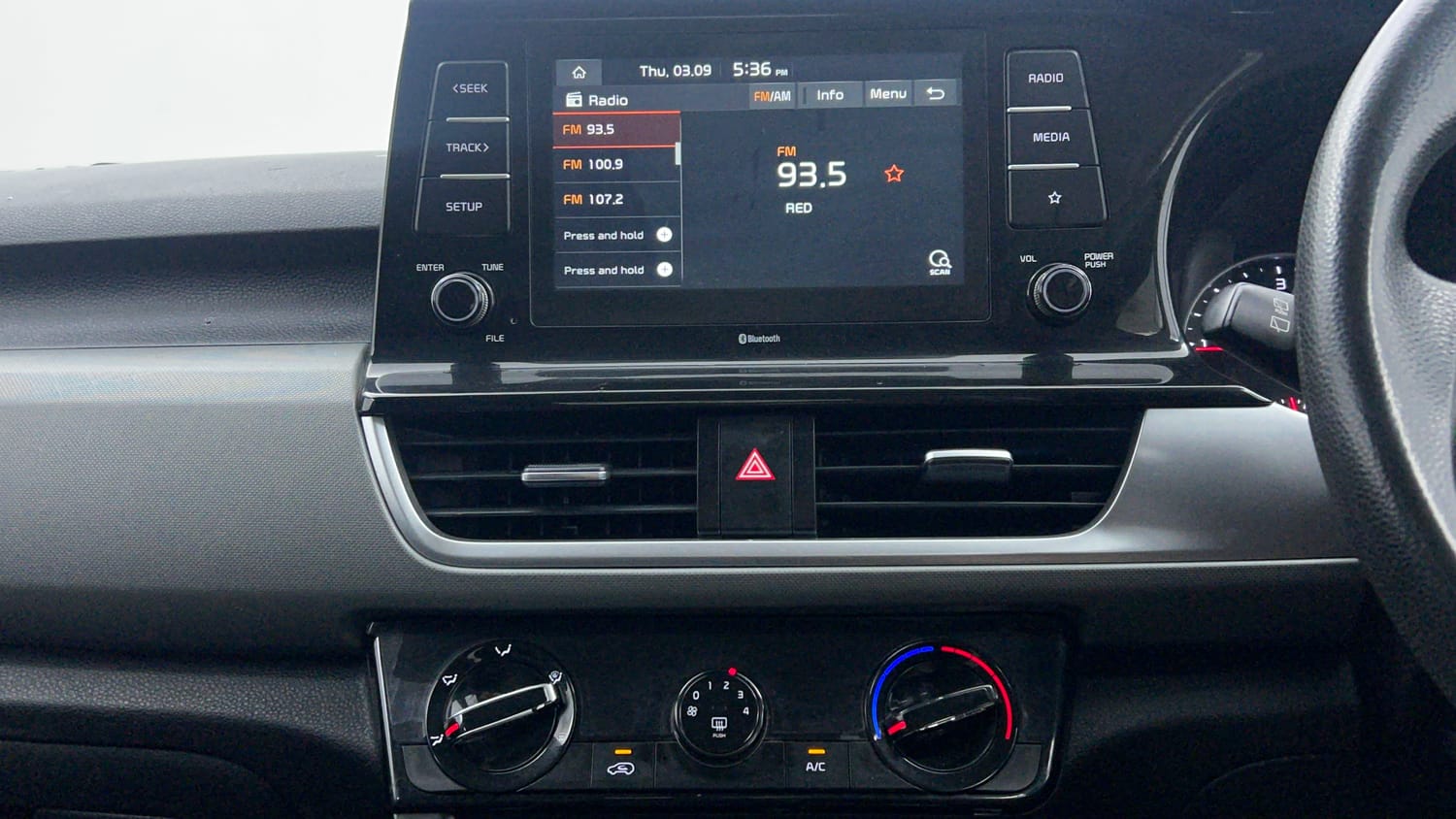 Used 2019 Kia Seltos HTK Plus AT 1.5 Diesel Diesel Automatic interior MUSIC SYSTEM & AC CONTROL VIEW