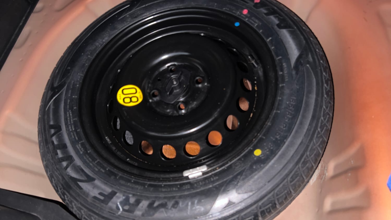 Used 2017 Maruti Suzuki Baleno Zeta 1.2 AT Petrol Automatic tyres SPARE TYRE VIEW