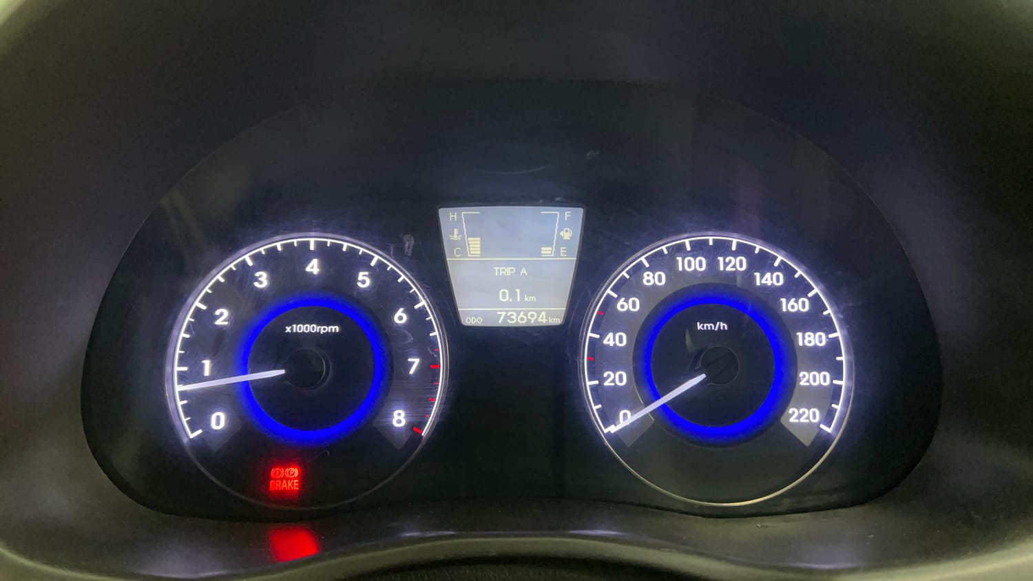 Used 2013 Hyundai Verna Fluidic 1.6 VTVT SX Petrol Manual interior CLUSTERMETER VIEW