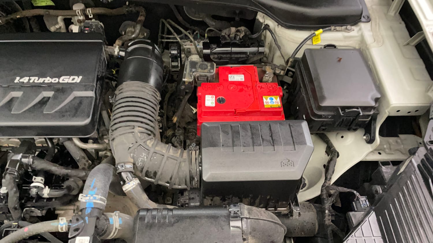 Used 2022 Hyundai Creta SX (O) 1.4 Turbo 7 DCT Petrol Automatic engine ENGINE LEFT SIDE VIEW