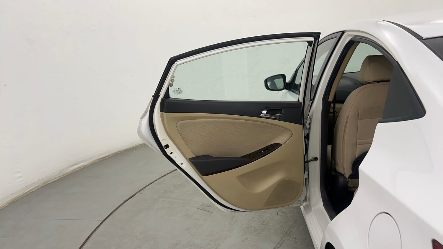 Used 2013 Hyundai Verna Fluidic 1.6 VTVT SX Petrol Manual interior LEFT REAR DOOR OPEN VIEW