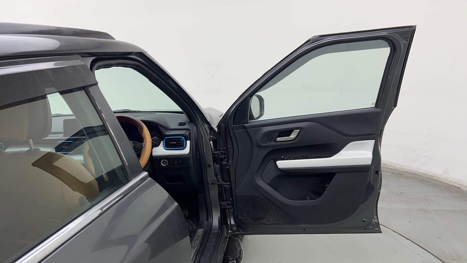 Used 2023 Tata Punch Creative Dual Tone AMT Sunroof Petrol Automatic interior RIGHT FRONT DOOR OPEN VIEW