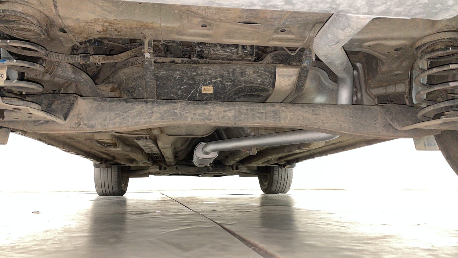 Used 2022 Hyundai Creta SX (O) 1.4 Turbo 7 DCT Petrol Automatic extra REAR UNDERBODY VIEW (TAKEN FROM REAR)