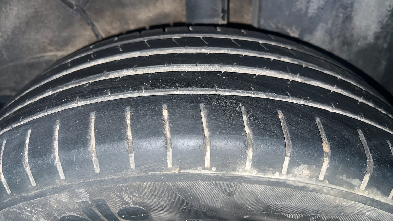Used 2023 Tata Punch Creative AMT Petrol Automatic tyres LEFT REAR TYRE TREAD VIEW