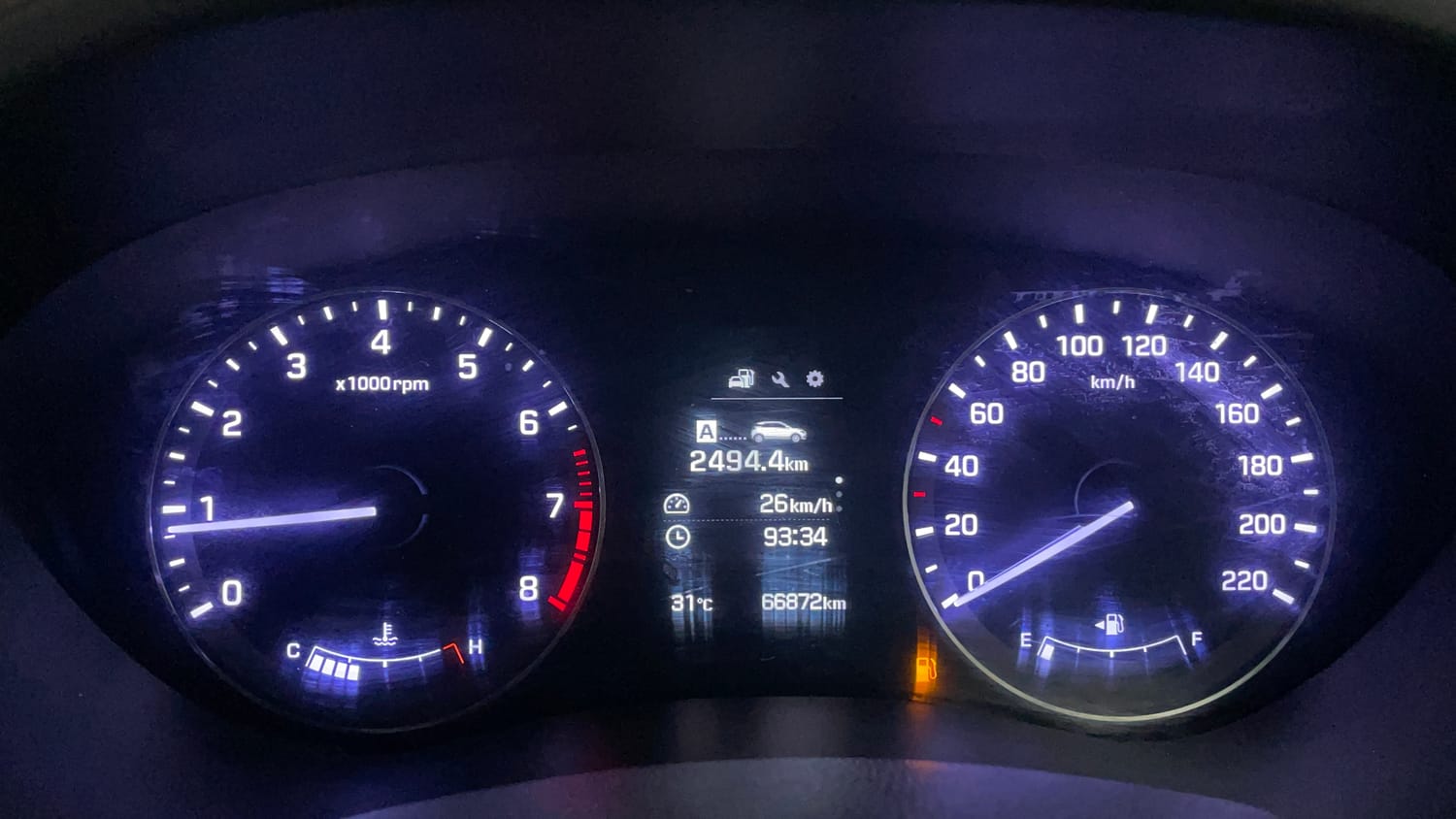 Used 2017 Hyundai Elite i20 Asta 1.2 (O) Petrol Manual interior CLUSTERMETER VIEW