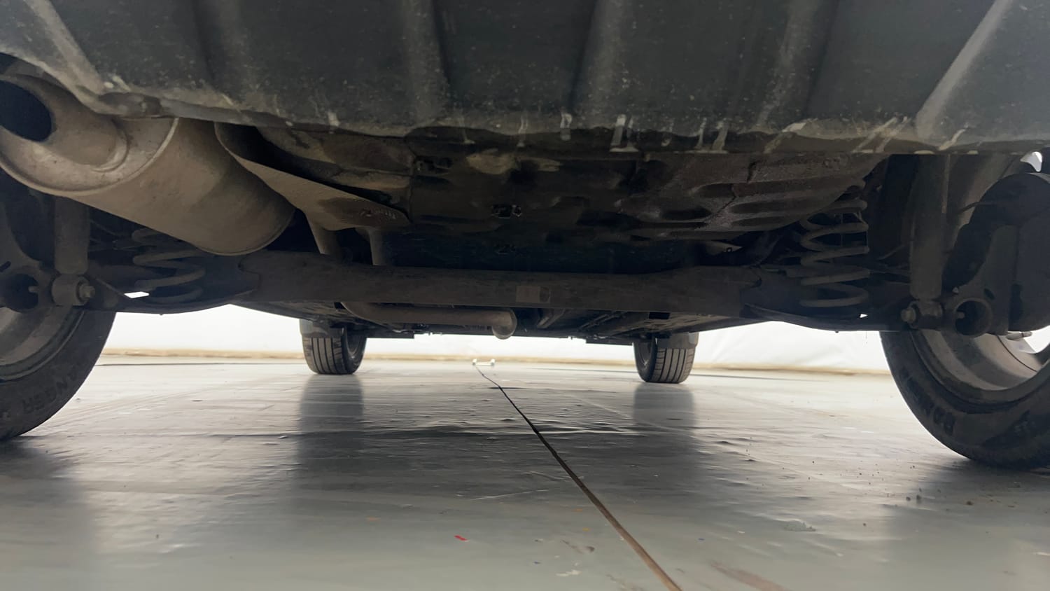 Used 2021 Nissan Magnite XV Turbo Petrol Manual extra REAR UNDERBODY VIEW (TAKEN FROM REAR)