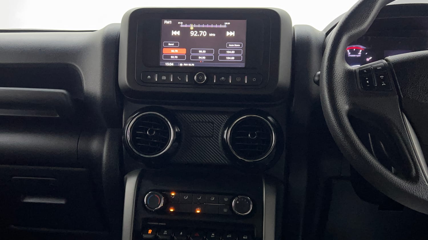 Used 2024 Mahindra Thar LX Hard Top Petrol AT RWD Petrol Automatic interior MUSIC SYSTEM & AC CONTROL VIEW
