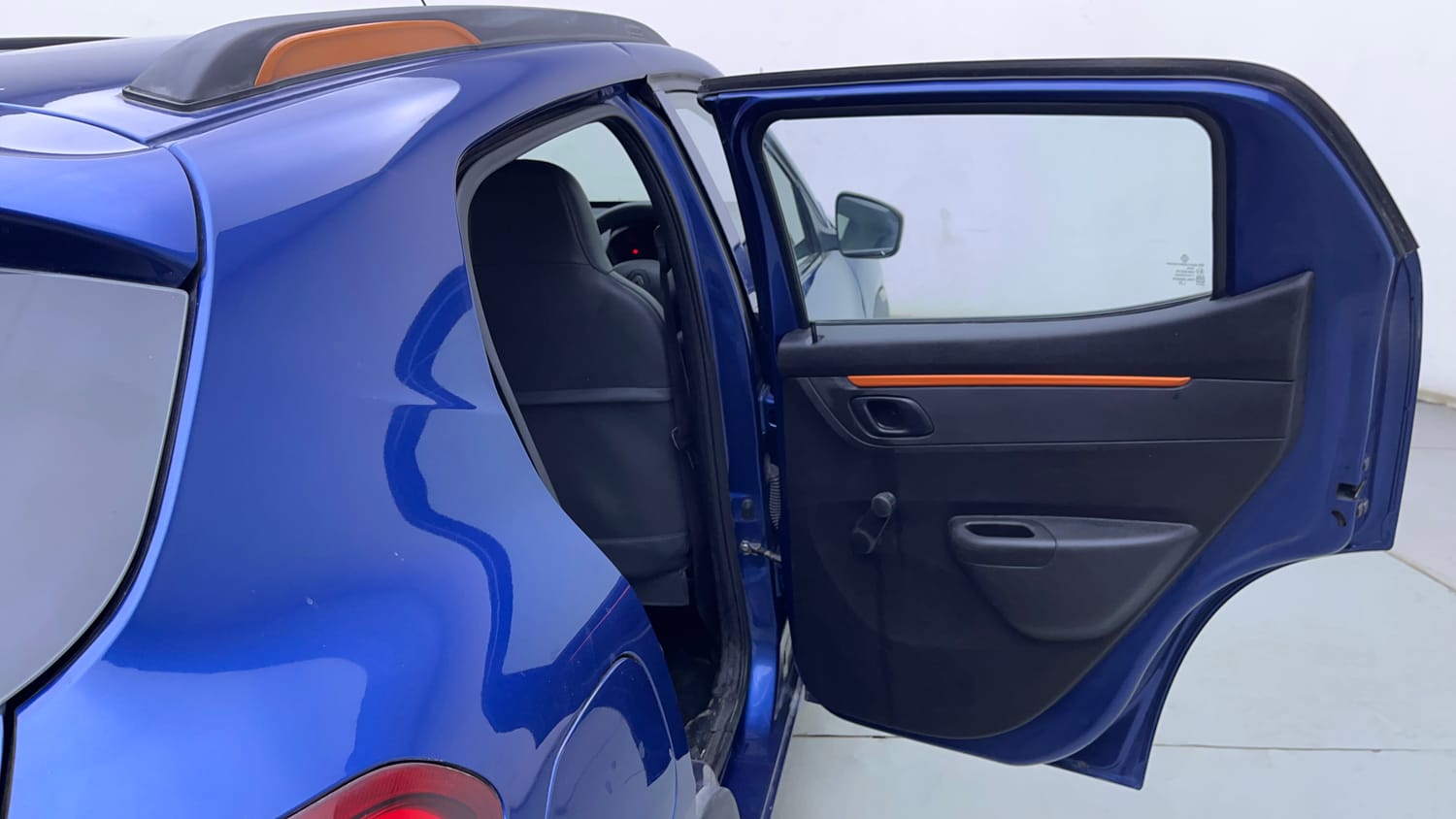 Used 2018 Renault Kwid CLIMBER 1.0 Petrol Manual interior RIGHT REAR DOOR OPEN VIEW