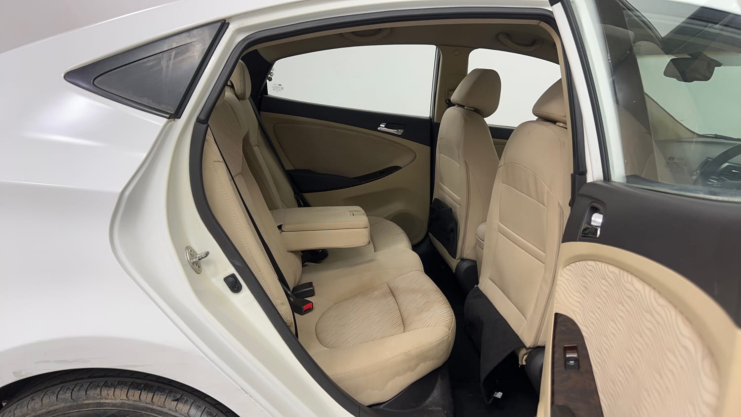 Used 2013 Hyundai Verna Fluidic 1.6 VTVT SX Petrol Manual interior RIGHT SIDE REAR DOOR CABIN VIEW