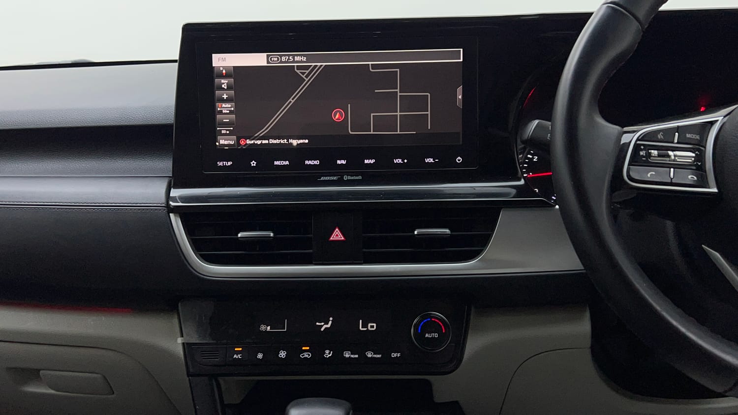 Used 2019 kia Seltos GTX Plus DCT 1.4 Petrol Automatic interior MUSIC SYSTEM & AC CONTROL VIEW