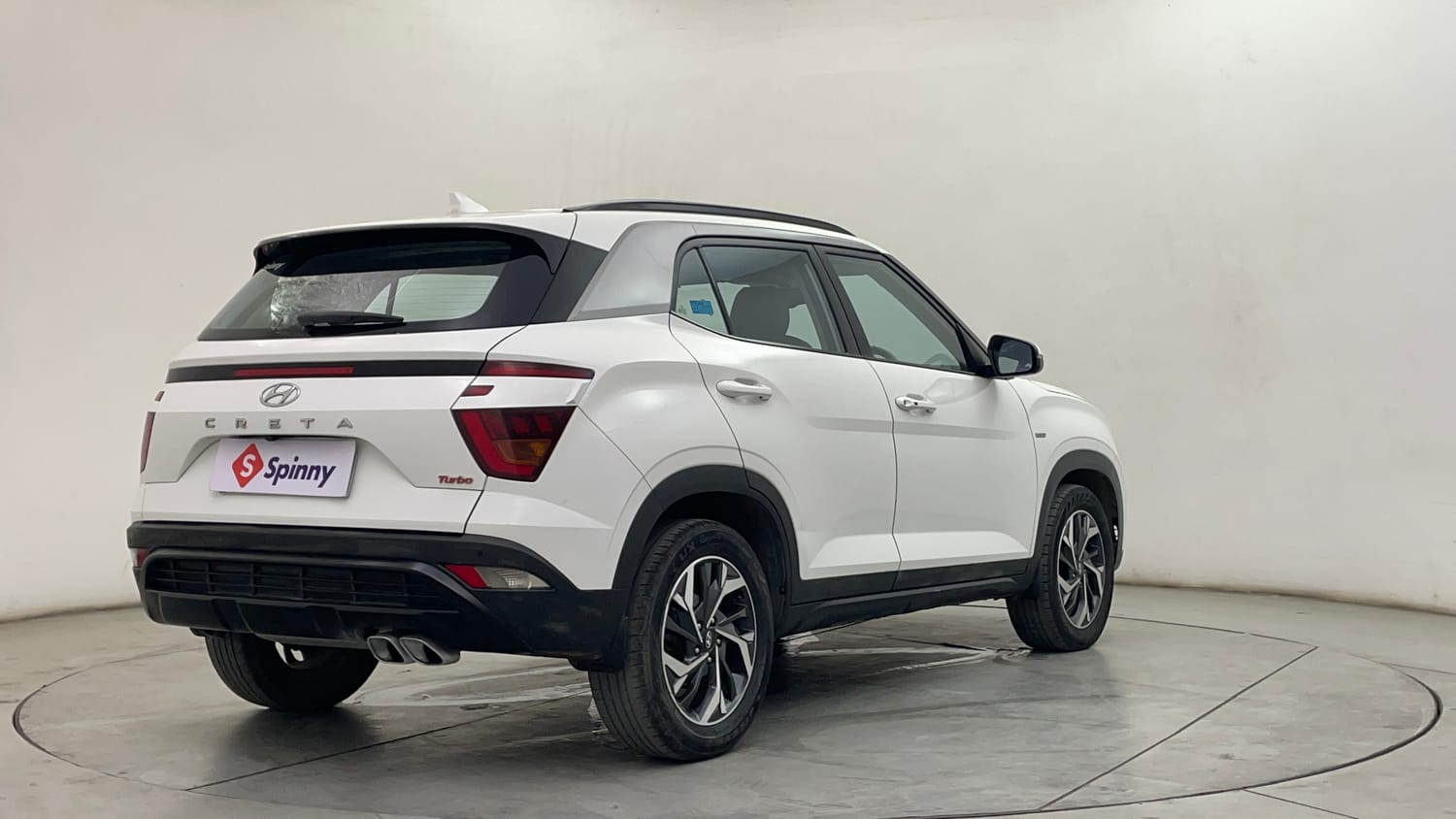 Used 2022 Hyundai Creta SX (O) 1.4 Turbo 7 DCT Petrol Automatic exterior RIGHT REAR CORNER VIEW