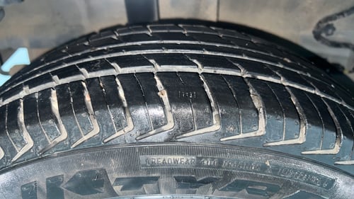Used 2024 Tata Tiago XE Petrol Manual tyres RIGHT REAR TYRE TREAD VIEW