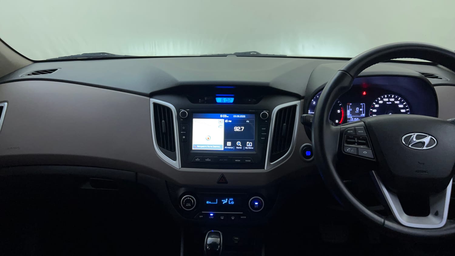 Used 2019 Hyundai Creta SX 1.6 AT CRDi Diesel Automatic interior MUSIC SYSTEM & AC CONTROL VIEW