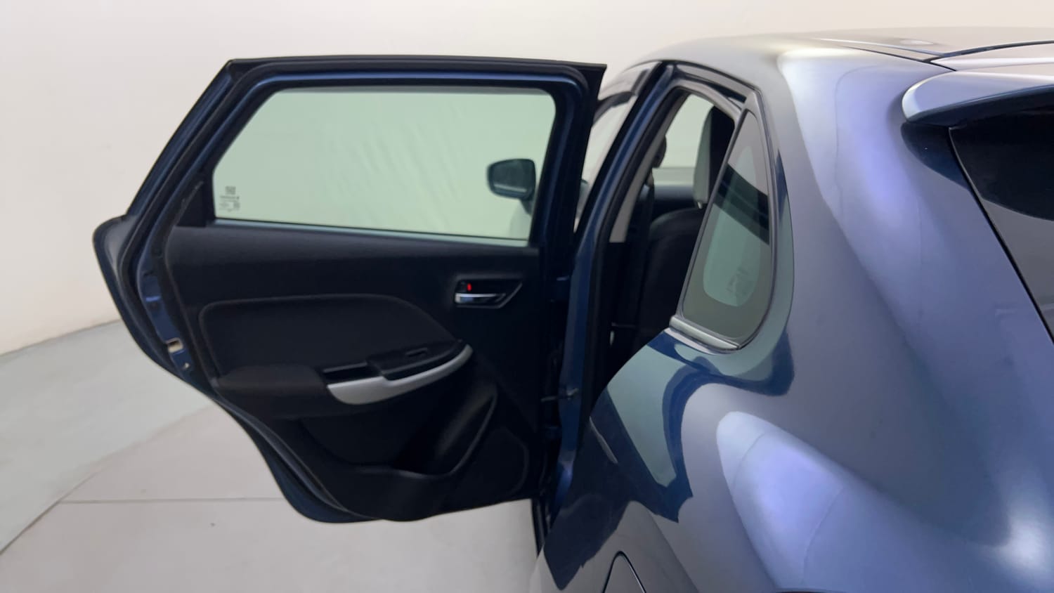 Used 2017 Maruti Suzuki Baleno Zeta 1.2 Petrol Manual interior LEFT REAR DOOR OPEN VIEW